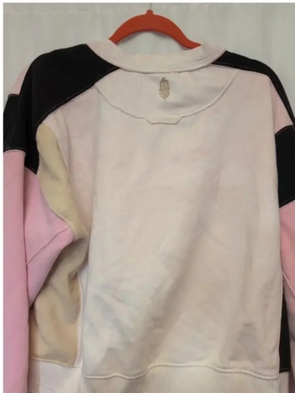 FP Movement Intercept Logo Sweatshirt Size L Colorblock Cropped Pullover - Picture 7 of 7